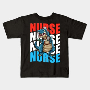 Nurse RN T-Rex Kids T-Shirt